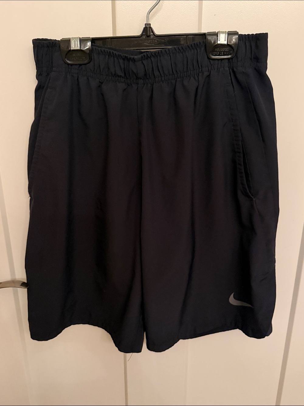 Nike Men's Dri-Fit Black Athletic Training Shorts with Swoosh